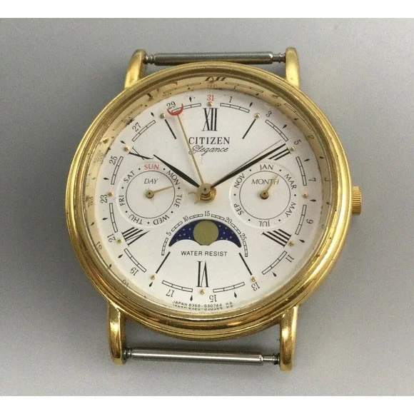 Citizen Accessories Vintage Citizen Moon Phase Watch Men